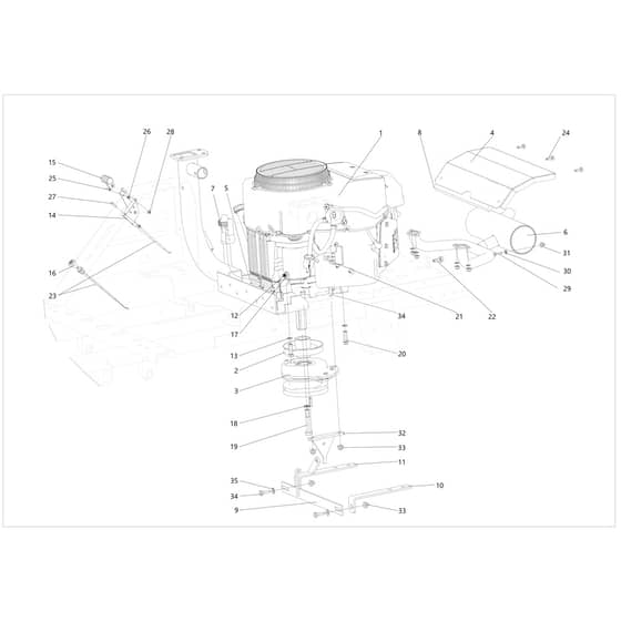 CHEYENNE 26 (KAWASAKI) - 2023 - Oleo-Mac Ride On Mower Engine Diagram