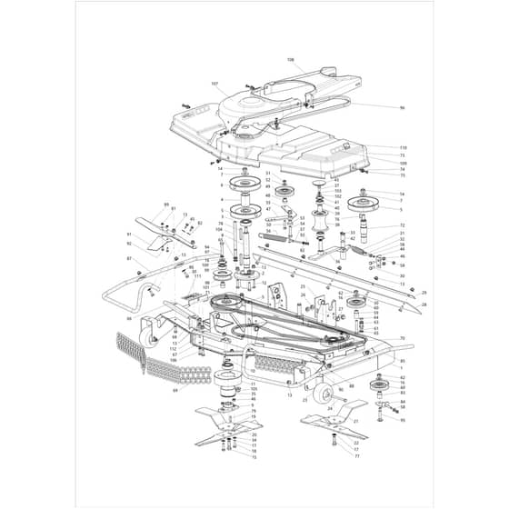 CHEYENNE 26 (KAWASAKI) - 2024 - Oleo-Mac Ride On Mower Mowing deck 110 cm Diagram