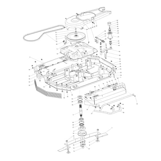 CHEYENNE 26 (KAWASAKI) - 2024 - Oleo-Mac Ride On Mower Mowing deck 92 cm Diagram