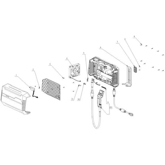 EGO CHV1600E - Wall Charger (Jan 2022) Main Assy Diagram