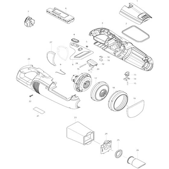 Makita CL104D - Cordless Cleaner - Power Tool Diagram