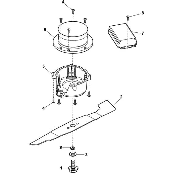 COLLECTOR 36 AE - 2013 - 294345061/S13 - Stiga Rotary Mower Blade Diagram
