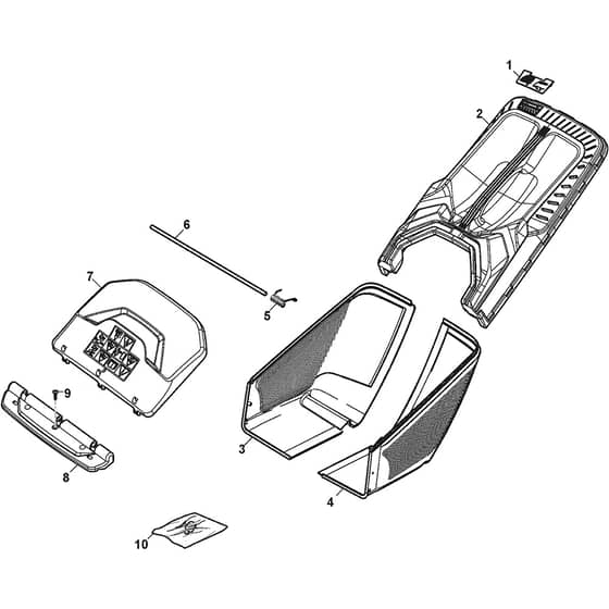 COLLECTOR 48 S B - 2020-2022 - 2L0482028/ST2 - Stiga Rotary Mower Grass Catcher Diagram
