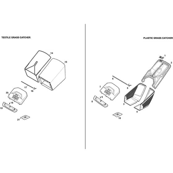 COLLECTOR 48 S H - 2021 - 2L0482038/ST1 - Stiga Rotary Mower Grass Catcher Diagram