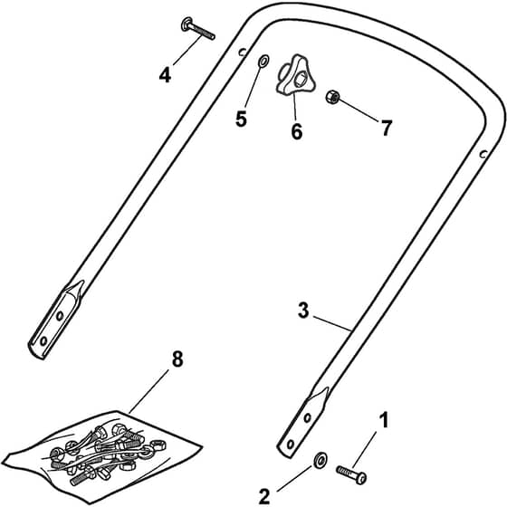 COLLECTOR 53 S B - 2014-2019 - 299275328/S14 - Stiga Rotary Mower Handle Lower Part Diagram