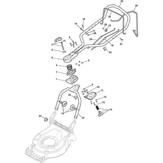 COLLECTOR 543 S - 2023-2024 - 2L0432048/ST2 - Stiga Rotary Mower Handle Diagram