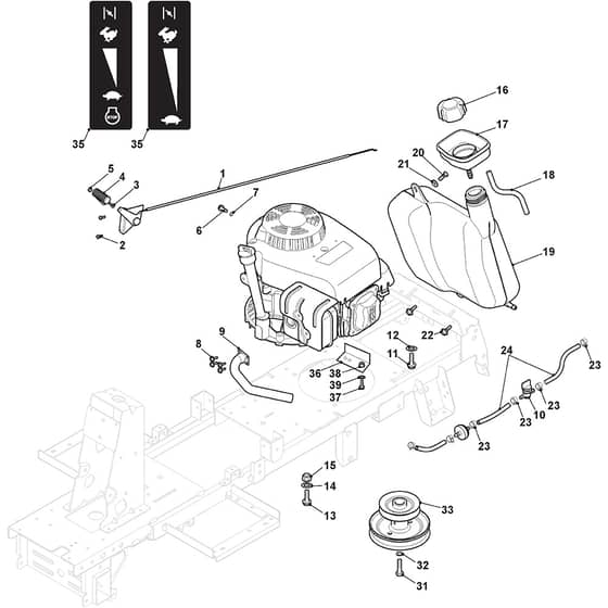 COMBI 1066 HQ - 2021 - 2T0070481/ST1 - Stiga Ride On Mower Engine Diagram