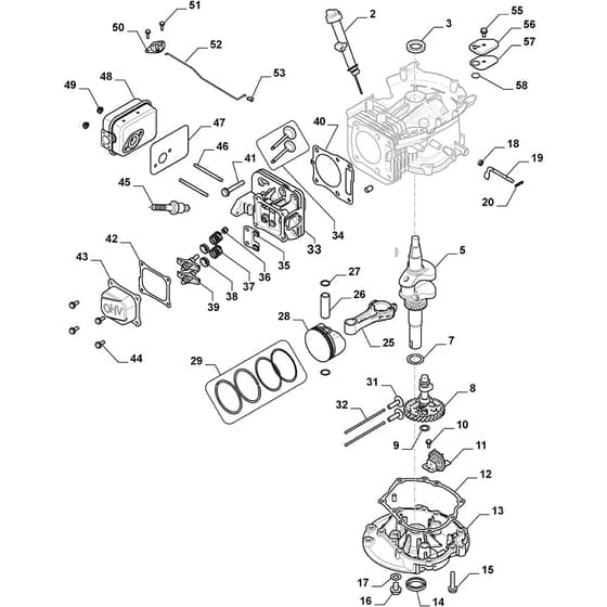 COMBI 1066 HQ - 2021 - 2T0070481/ST1 - Stiga Ride On Mower Piston Diagram