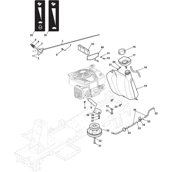 COMBI 1066 HQ - 2014-2020 - 2T0078281/14 - Stiga Ride On Mower B&S Engine Diagram