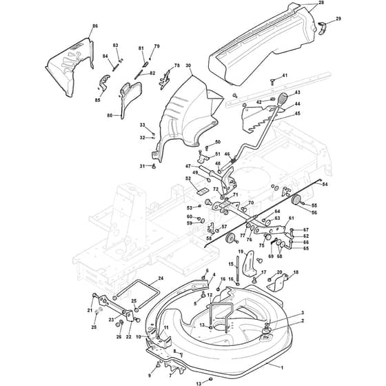COMBI 1066 HQ - 2014-2020 - 2T0078281/14 - Stiga Ride On Mower Cutting Plate Diagram