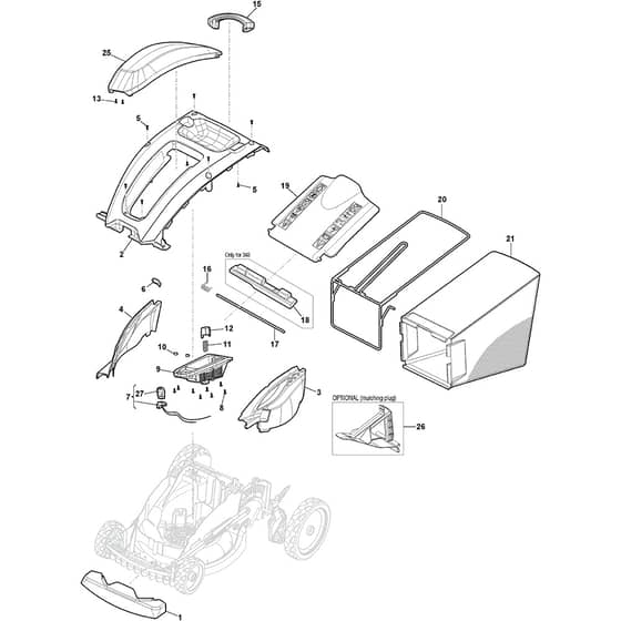 COMBI 340e Kit - 2022-2025 - 294386068/ST2 - Stiga Rotary Mower Bodywork Diagram