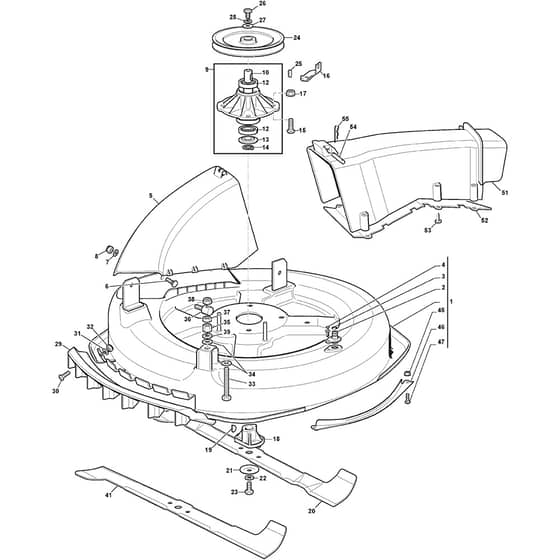 COMBI 372 - 2022-2025 - 2T0210481/ST2 - Stiga Ride On Mower Cutting Plate Diagram