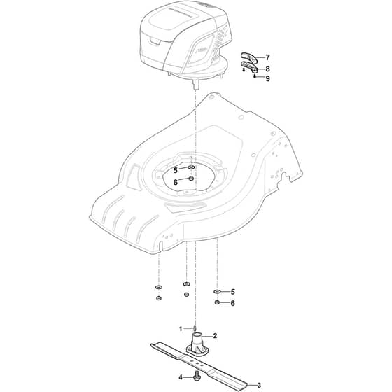 COMBI 43 SQ DAE - 2019 - 2L0433908/ST1 - Stiga Rotary Mower Blade Diagram