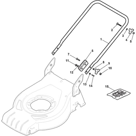 Combi 48 E - 2018-2019 - 295487068/STX - Stiga Rotary Mower Handle Diagram