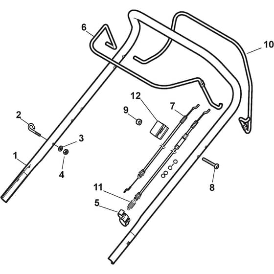 COMBI 48 S - 2018 - 295486048/STX - Stiga Rotary Mower Handle Upper Part Diagram