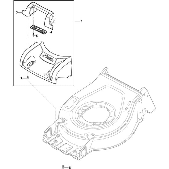 COMBI 48 S - 2024-2025 - 2L0482248/ST1 - Stiga Rotary Mower Mask Diagram