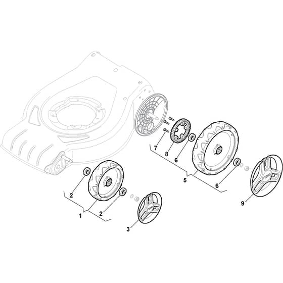 COMBI 48 S AE - 2016 - 295486008/S16 - Stiga Rotary Mower Wheels and Hub Caps Diagram