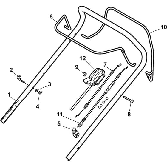 COMBI 48 S H - 2011-2013 - 295486034/S11 - Stiga Rotary Mower Handle Upper Part Diagram