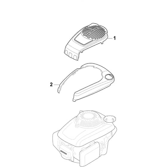COMBI 48 S H - 2015-2019 - 295486038/S15 - Stiga Rotary Mower Engine Cover Diagram