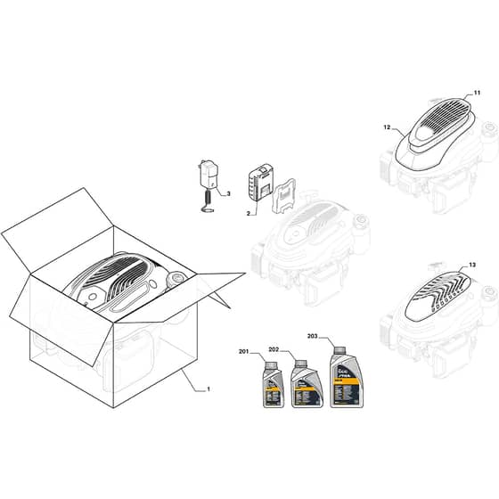 COMBI 48 SE - 2023-2024 - 2L0486548/STX - Stiga Rotary Mower Engine Cover Diagram