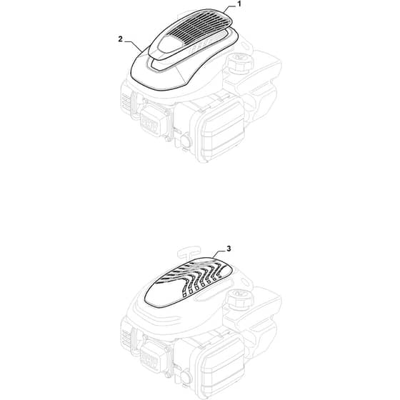 COMBI 48 SQ - 2019-2025 - 2L0486848/ST1 - Stiga Rotary Mower Engine Cover Diagram