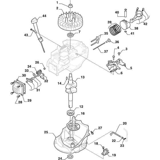 COMBI 53 S - 2024-2025 - 2L0536148/ST1 - Stiga Rotary Mower Piston Crankshaft Diagram