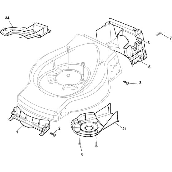 COMBI 53 S B - 2009-2010 - 299275324/ST9 - Stiga Rotary Mower Front Conveyor Assy Diagram