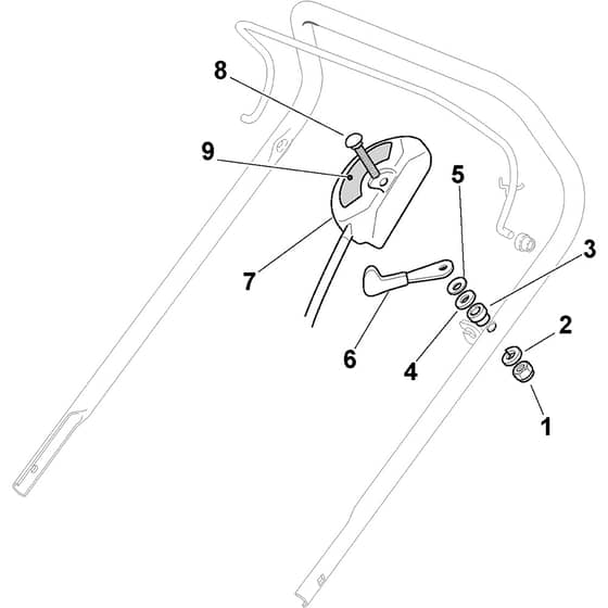COMBI 53 S BW SILENT - 2010 - 201577044/S10 - Stiga Rotary Mower Economic Throttle Control Diagram