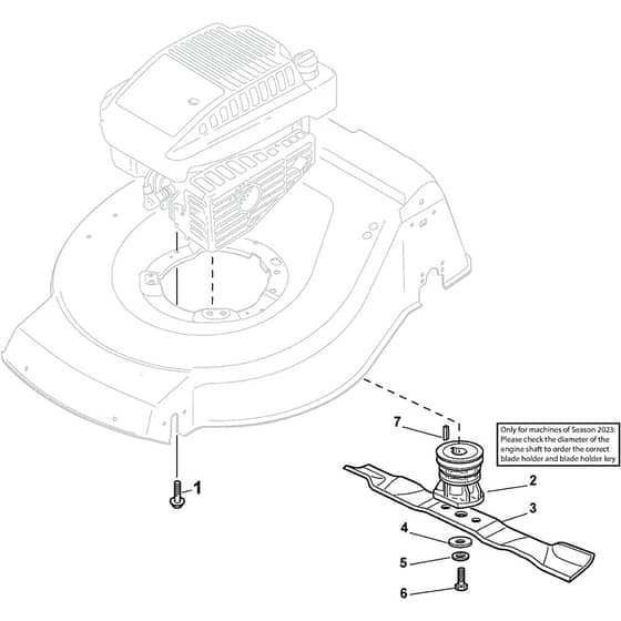 COMBI 53 SEQ BW - 2010-2011 - 299536544/S10 - Stiga Rotary Mower Blade Diagram