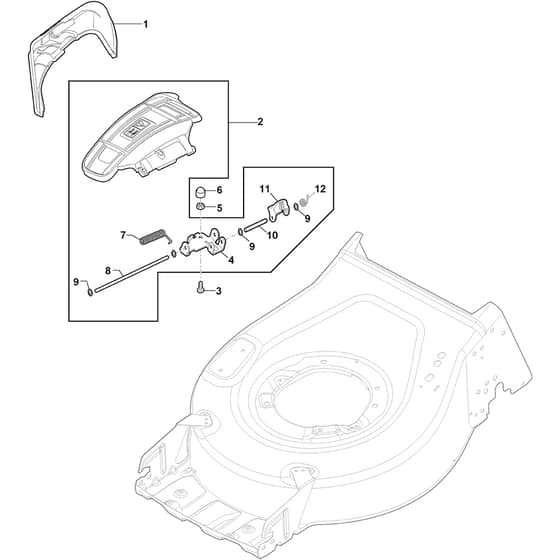 COMBI 53 SEQ H - 2021 - 2L0536538/ST1 - Stiga Rotary Mower Ejection Guard Diagram