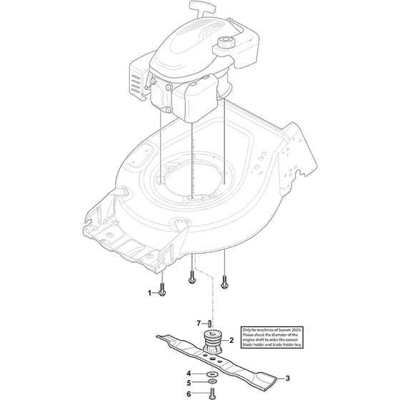 COMBI 53 SQ - 2021-2025 - 2L0536848/ST1 - Stiga Rotary Mower Blade Diagram