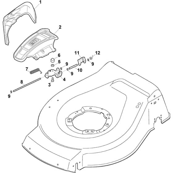 COMBI 53 SQ B - 2018-2020 - 299536828/STX - Stiga Rotary Mower Ejection Guard Diagram