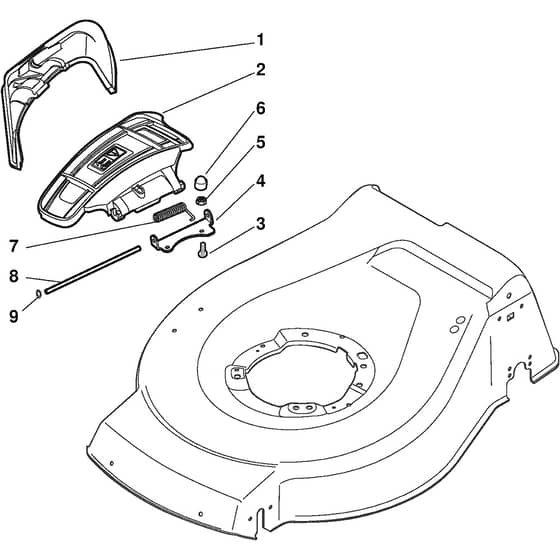 COMBI 53 SQ BW - 2010-2011 - 299536844/S10 - Stiga Rotary Mower Ejection Guard Diagram