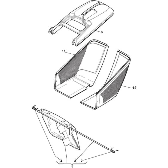 COMBI 53 SQ BW - 2010-2011 - 299536844/S10 - Stiga Rotary Mower Grass Catcher Diagram