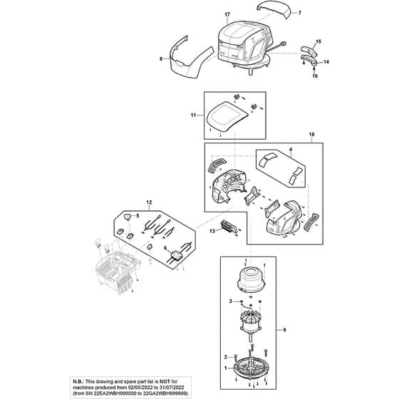 COMBI 548e S Kit - 2025 - 2L0486208/ST1 - Stiga Rotary Mower Electric Motor Diagram