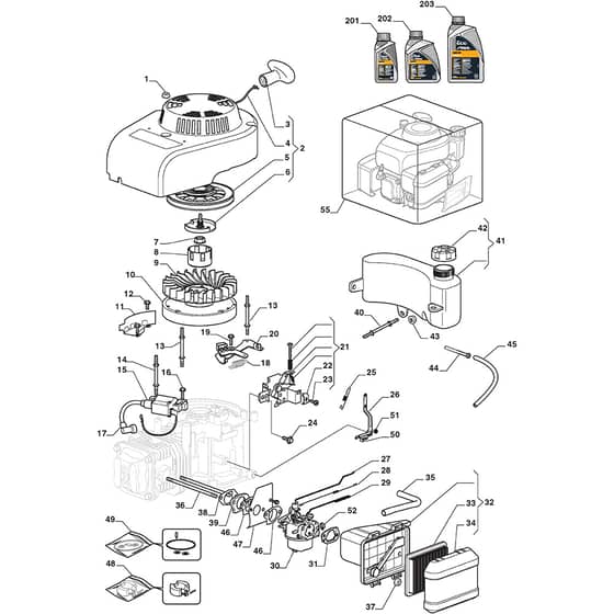 COMBI 55 SQ - 2018 - 294556848/STX - Stiga Rotary Mower Carburettor Tank Diagram