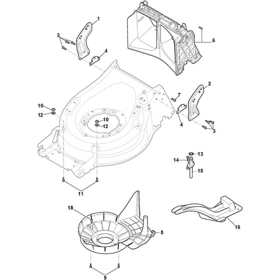 COMBI 55 SQ H - 2024-2025 - 294556838/ST1 - Stiga Rotary Mower Protection Belt Diagram