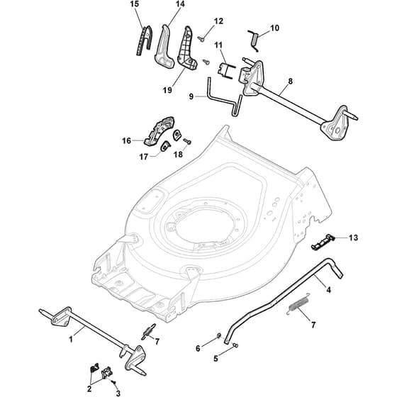 COMBI 748 Q AE - 2021-2022 - 2L0485978/ST1 - Stiga Rotary Mower Height Adjusting Diagram