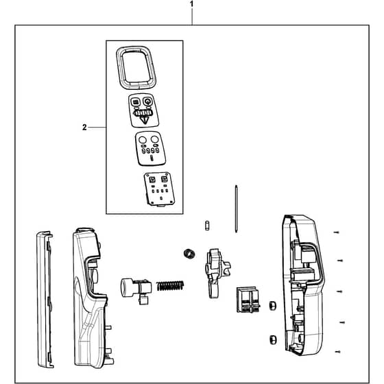 COMBI 748 Q AE Kit - 2021-2022 - 2L0485878/ST1 - Stiga Rotary Mower Dead Hand Switch Diagram
