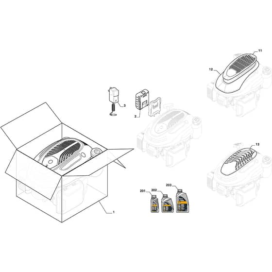 COMBI 753 SE - 2022-2025 - 2L0536548/ST2 - Stiga Rotary Mower Engine Cover Diagram
