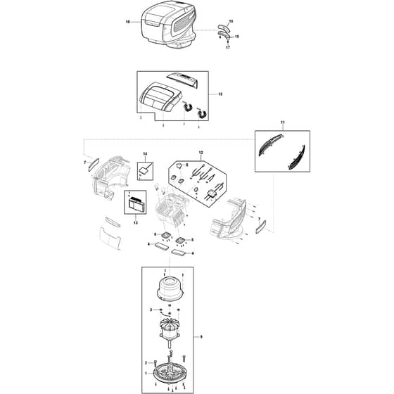 COMBI 753e V Kit - 2023-2025 - 2L0537978/UKS - Stiga Rotary Mower Electric Motor Diagram