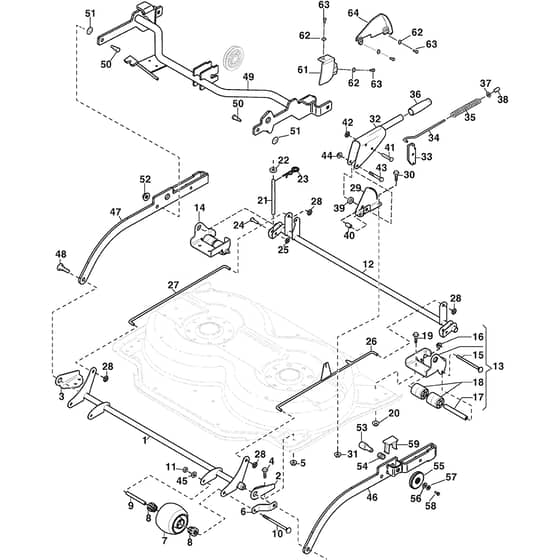 COMBI 85 M Q - 2022-2025 - 2D5808511/ST2 - Stiga Front Mower Deck Controls Diagram