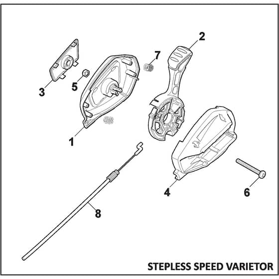 COMBI 955 VE - 2022-2025 - 294557548/ST1 - Stiga Rotary Mower Control Speed Variator Diagram