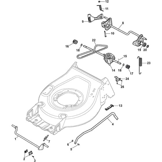 CP1 434-S - 2019 - 2L0432043/19 - Castel Garden Rotary Mower Height Adjusting Diagram