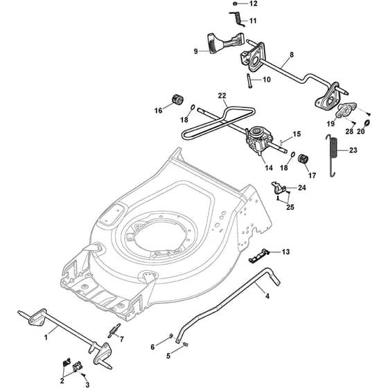 CP1 484 WSQ-H - 2019 - 2L0486833/19 - Castel Garden Rotary Mower Height Adjusting Diagram