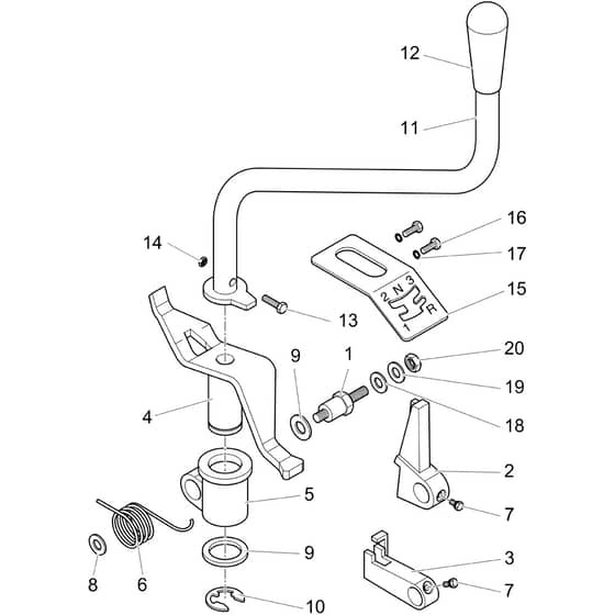 CR 450 - Oleo-Mac Transporter Selector switch 3+1 Diagram