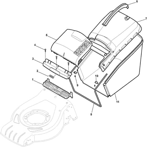 CRL 484 WSQ-H - 2013 - 295496833/EDN - Castel Garden Rotary Mower Grass Catcher Diagram