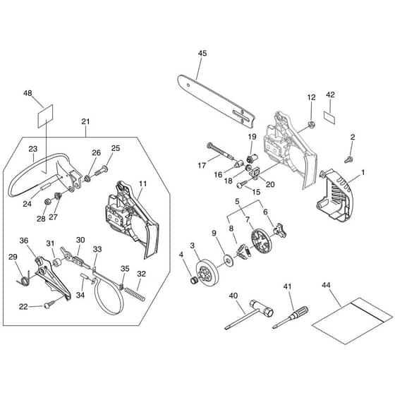 CS-320TES Chain Brake Assembly