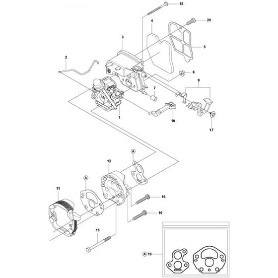 McCulloch CS340 - 966631401 - 2011-03 - Carburetor & Air Filter Parts Diagram