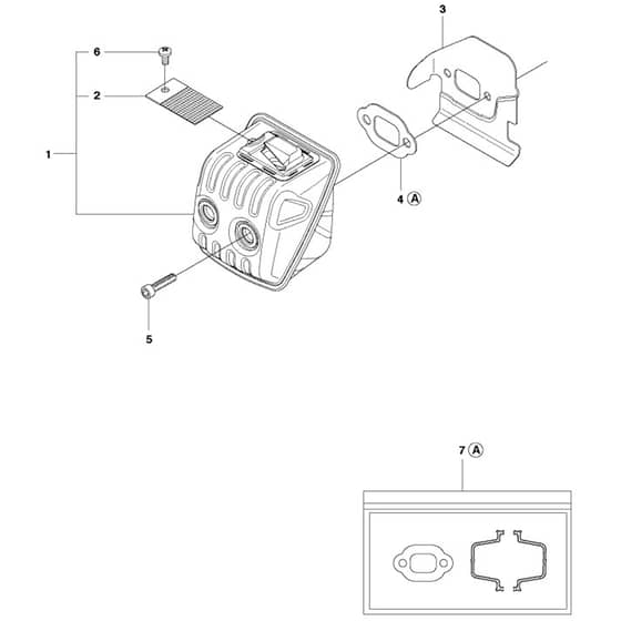 McCulloch CS350 - 2011-07 - Muffler Parts Diagram